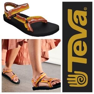 Teva Original Universal Sport Sandals Sz 10 Hiking Outdoors Vista Aragon Yellow